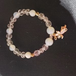Opal and Crystal angle bracelet